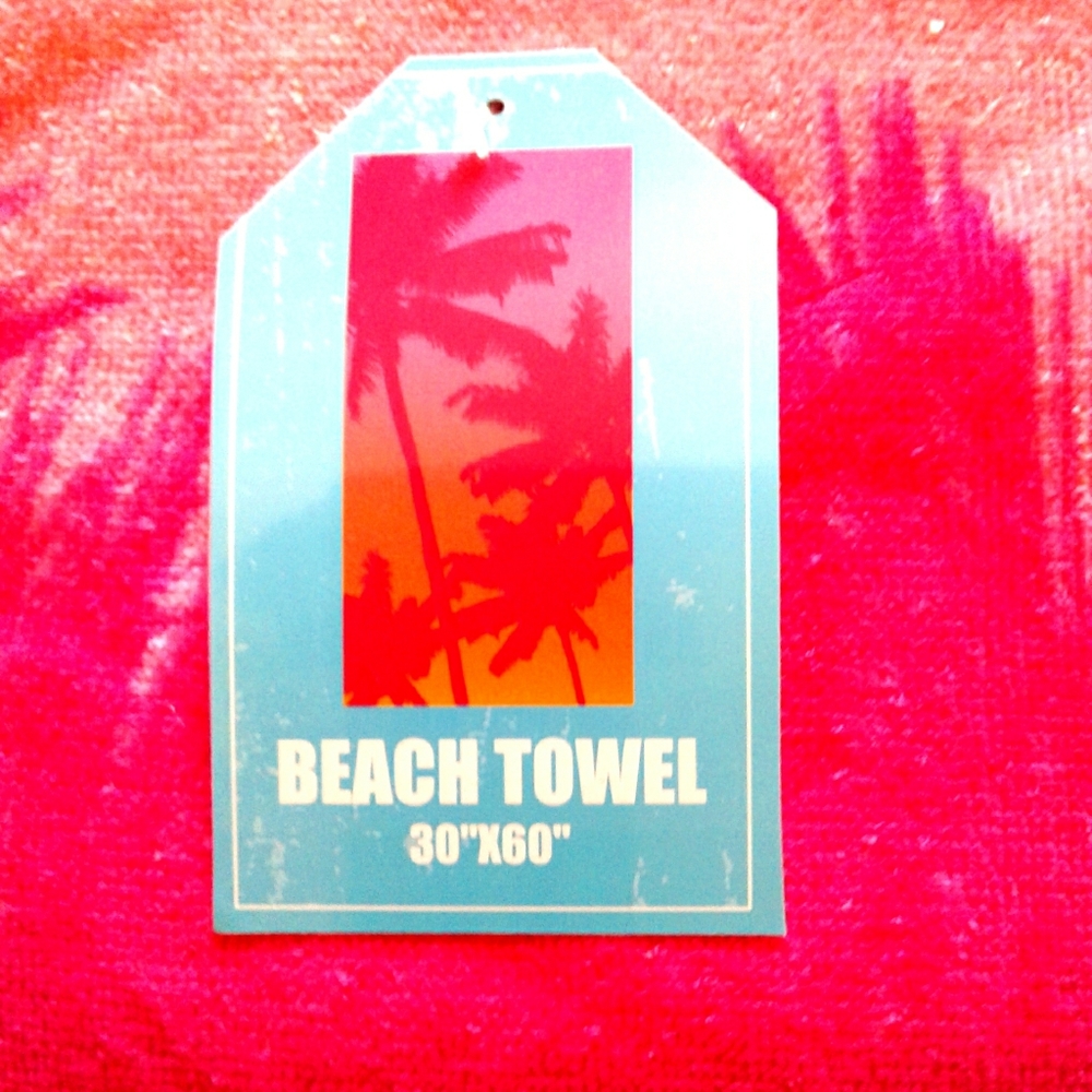 BEACH TOWEL Tropical Palm Tree 30"x60" NWT